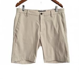 Chaps Stretch Mens Light Beige Lightweight Performance Golf Short Pockets Polyes